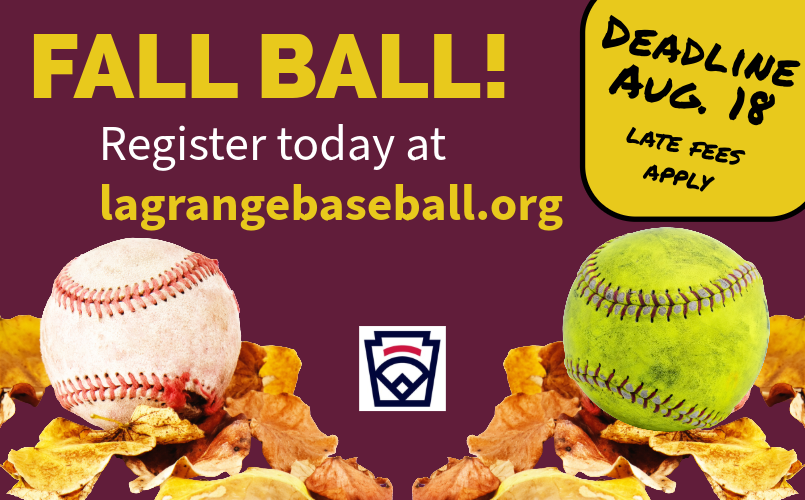 Avoid late fees! Register by 8/18 for Fall Ball!